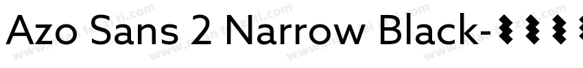 Azo Sans 2 Narrow Black字体转换